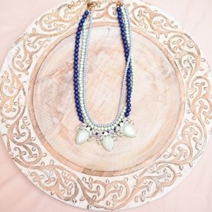 Multi Blue Statement Necklace
